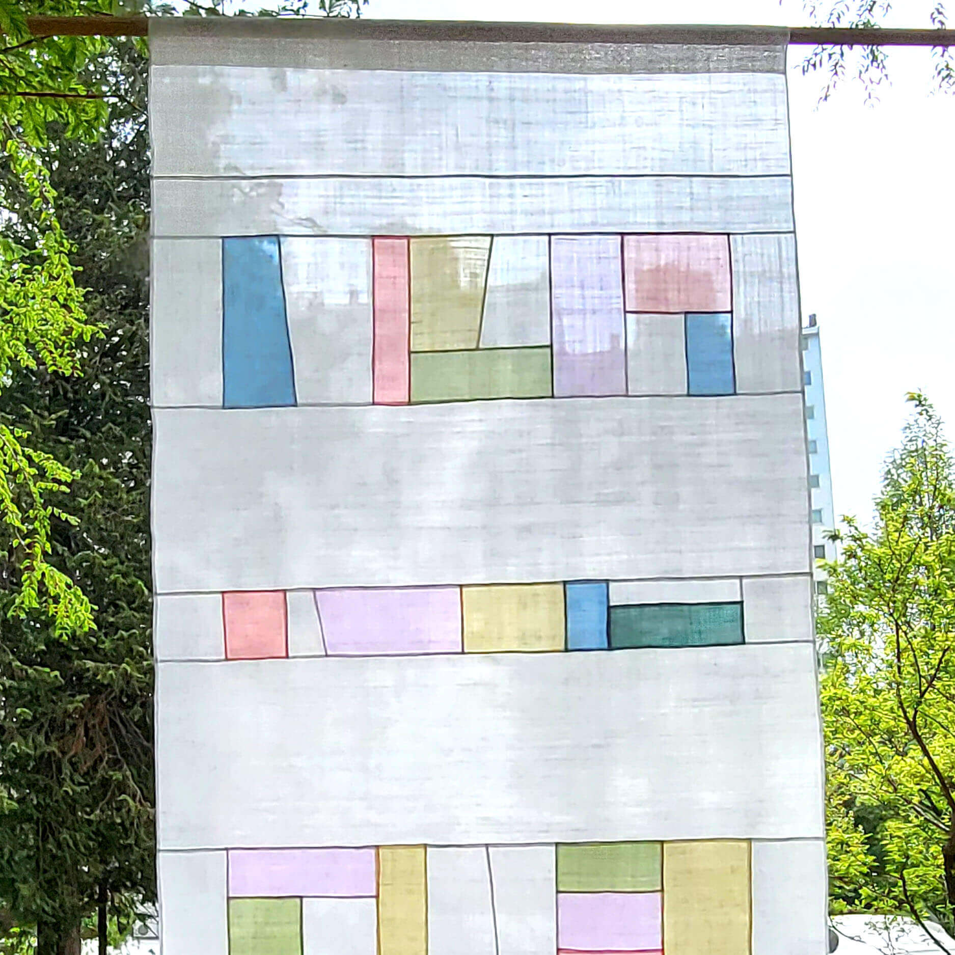봄맞이 커텐 / Spring curtain, 70x150cm
